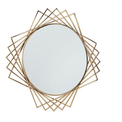 Image showing  Gold Glam Metal Wall Mirror, 42 in. x 42 in.