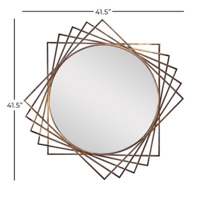 Image showing  Gold Glam Metal Wall Mirror, 42 in. x 42 in.