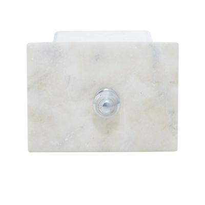 Image showing  Rectangular Aluminum Jewelry Box with Stoneware Lid, 6 in. x 7 in. x 5 in., Gray