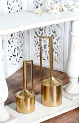 Harper & Willow 2 pc. Gold Metal Glam Vase Set, 16 in., 22 in.