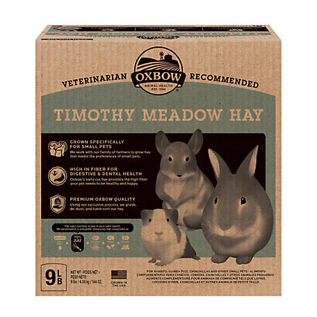 Oxbow Animal Health Timothy Meadow Hay Small Animal Treat, 9 lb.