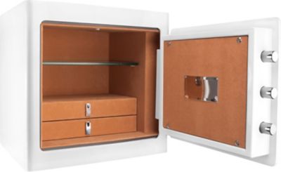 Barska Keypad Jewelry Safe, 14 in. x 18 in. x 17.5 in., White/Tan