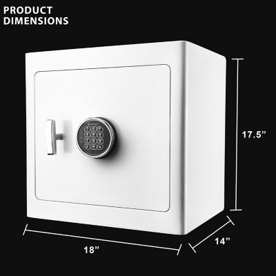 Image showing 9 th Barska Keypad Jewelry Safe, 14 in. x 18 in. x 17.5 in., White/Tan
