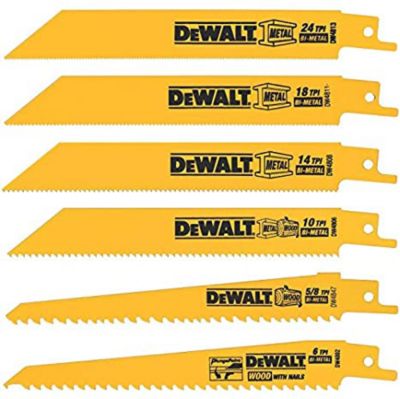 DEWALT Bi-Metal Reciprocating Blade Set with Case, 8-Pack
