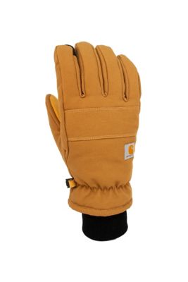 Carhartt Men's Insulated Duck/Synthetic Leather Knit Cuff Gloves, 1 Pair