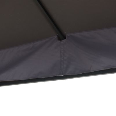 Image showing  11 x 13ft. 2-Tier Soft Top Gazebo with Light Gray Canopy Roof, Netting, and Curtains