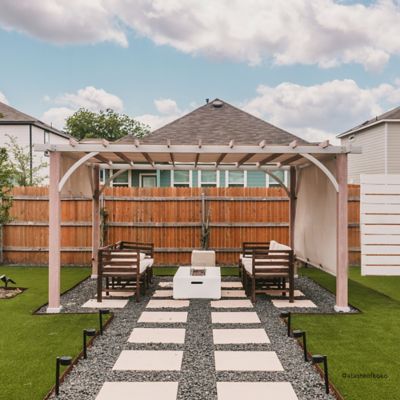 Image showing  12 ft. x 14 ft. Metal Pergola with Adjustable Canopy