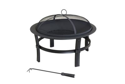 Sunjoy Hudson Round Wood-Burning Fire Pit, 29 in., A301002400