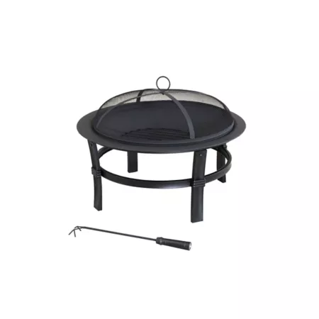 Sunjoy Hudson 29.3 in Log Fireplace Fire Pits