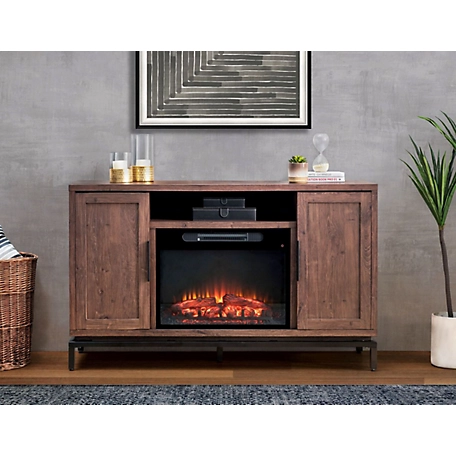 Sunjoy Oswin Indoor Living Room TV Console Electric Powered Fireplace, 60 in., B120009204