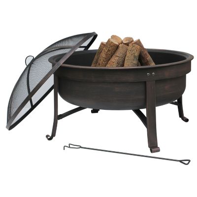 Image showing 6 th Bond 31 in. Santa Cruz Round Wood-Burning Fire Pit
