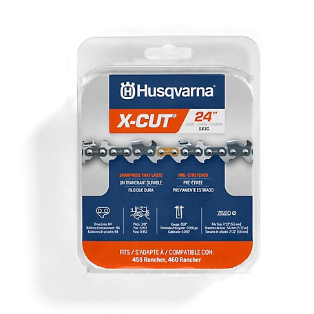 Husqvarna X-Cut S83G 24 Inch Chainsaw Chain Replacement with 3/8 in. Pitch, .050 nin. Gauge and 84 Drive Links