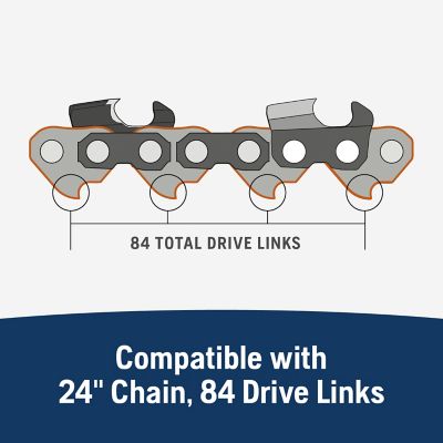 Image showing  24 in. Lam 84DL Clam Chainsaw Guide Bar, 3/8 in. Pitch, 0.050 in. Gauge, 84 Drive Links