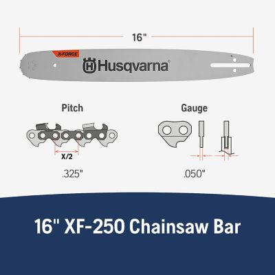 Image showing  16 in. X-Force Laminated Chainsaw Bar, 0.325 in. Pitch, 0.050 in. Gauge, 66 Drive Links