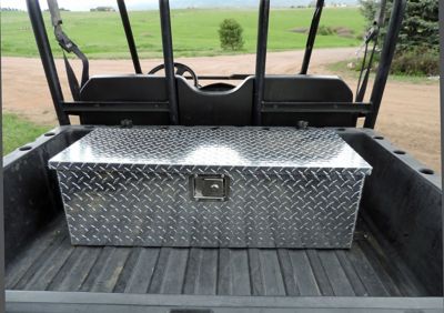Image showing  31 in. Large Universal Fit Diamond Plate Aluminum Tool Box