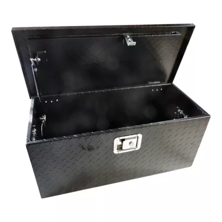 Hornet Outdoors Large 31 in Universal Diamond Plate Aluminum Tool Box Black ATV & UTV Storage Boxes