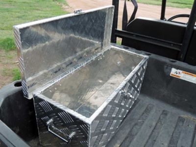 Image showing  Medium Aluminum Diamond Plate Tool Box for Most UTVs