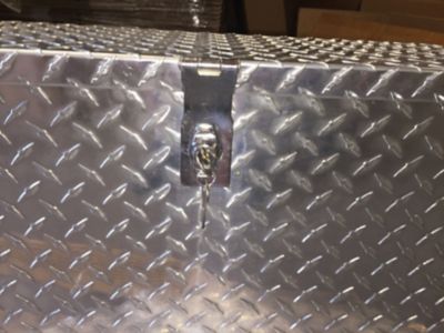 Image showing  Medium Aluminum Diamond Plate Tool Box for Most UTVs