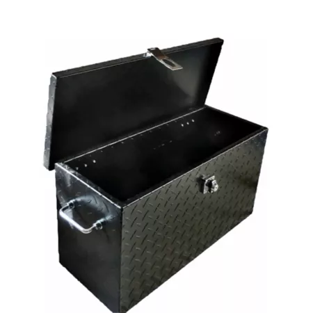 Hornet Outdoors Polaris Mid-Size Aluminum Diamond Plate Tool Box for Full-Size and Mid-Size Rangers General Black ATV & UTV Storage Boxes