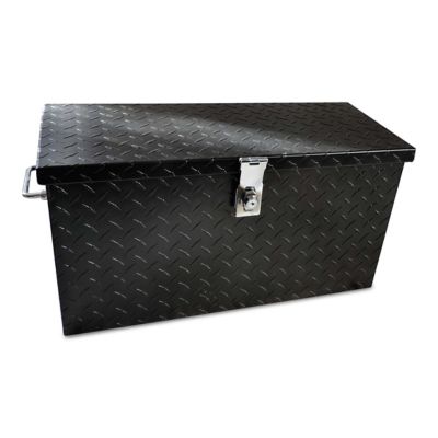 Image showing  Medium Aluminum Diamond Plate Tool Box for Full-Size and Mid-Size Rangers and General, Black