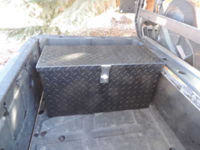 Image showing  Medium Aluminum Diamond Plate Tool Box for Full-Size and Mid-Size Rangers and General, Black