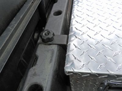 Image showing  Large Direct-Attach Aluminum Diamond Plate Tool Box for All Polaris Full-Size Rangers