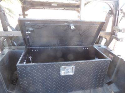 Image showing  Direct-Attach Aluminum Diamond Plate Large Tool Box for All Polaris Ranger Full-Size Models, Black