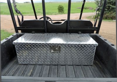 Hornet Outdoors Polaris Direct Attach Aluminum Diamond Plate Large Tool Box, Fits Polaris Mid-Size Ranger Only