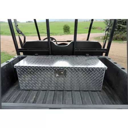 Hornet Outdoors Large Polaris Direct Attach Aluminum Diamond Plate Tool Box for Mid-Size Polaris Ranger Only ATV & UTV Storage Boxes