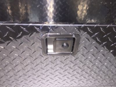 Image showing  Large Direct-Attach Aluminum Diamond Plate Tool Box for Polaris Mid-Size Rangers Only