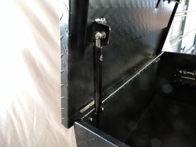 Image showing  Large Direct-Attach Aluminum Diamond Plate Tool Box for All Polaris General, Black