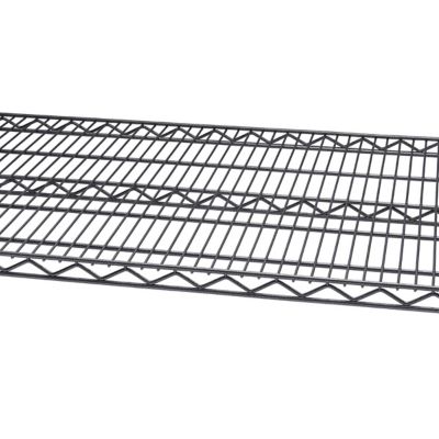 Image showing  5-Tier 60 in. x 24 in. x 77 in. Commercial Wire Shelving with Wheels, Black Anthracite