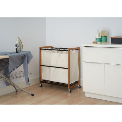 Image showing  3-Bag Laundry Cart, Bronze