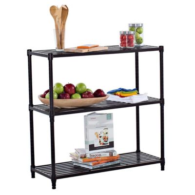 Image showing  36 in. x 14 in. x 35 in. 3-Tier Slat Shelving Rack
