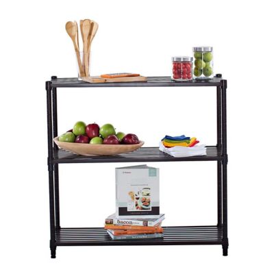 Image showing  36 in. x 14 in. x 35 in. 3-Tier Slat Shelving Rack