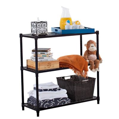 Image showing  36 in. x 14 in. x 35 in. 3-Tier Slat Shelving Rack