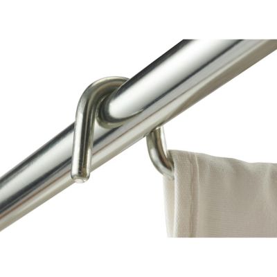 Image showing  3-Bag White Laundry Cart, Champagne poles