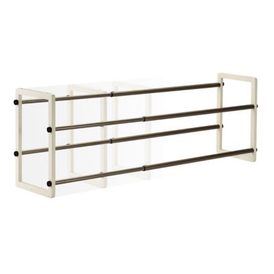 Image showing  Basics 2-Tier Expandable White Shoe Racks, 2-Pack