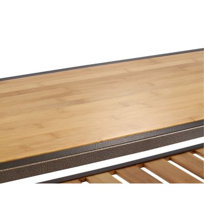 Image showing  3-Tier Bamboo Shoe Bench, 42 in. x 14 in. x 18 in., Bronze Anthracite