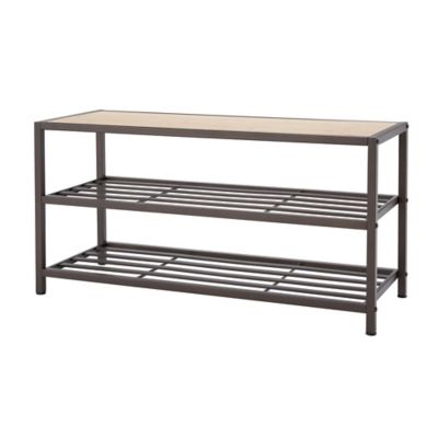 Image showing  3-Tier Shoe Bench, Bronze Anthracite