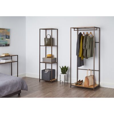 Image showing  15 in. x 20 in. x 72 in. 4-Tier Bamboo Shelving Tower