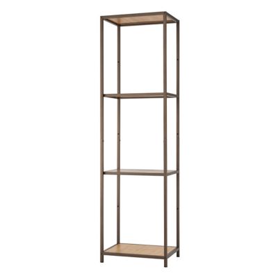 Image showing  15 in. x 20 in. x 72 in. 4-Tier Bamboo Shelving Tower