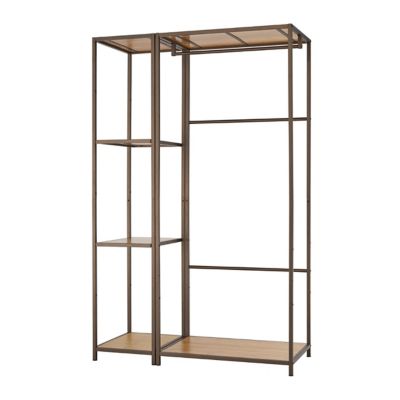 Image showing  2 pc. Modular Bamboo Closet Organizer Set, 45 in., Bronze Anthracite