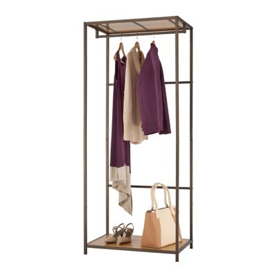 TRINITY 30 in. x 20 in. x 72 in. Bamboo Garment Rack, Bronze Anthracite