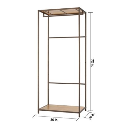 Image showing 6 th TRINITY Bamboo Garment Rack, 30 in., Bronze Anthracite