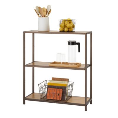 TRINITY 3-Tier Bamboo Shelving, 32 in. x 12 in. x 36 in.