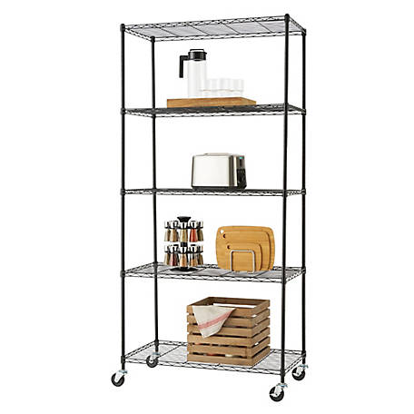 Tier Wire Shelving Rack With Wheels, Trinity Shelving Rack