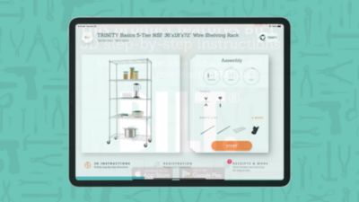 Image showing  36 in. x 18 in. x 76 in. 5-Tier Basics Wire Shelving Rack with Wheels, Black