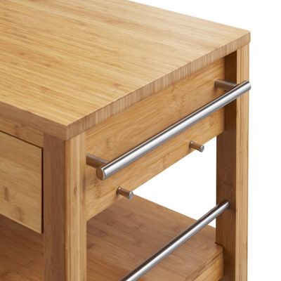 Image showing  EcoStorage Kitchen Island with Drawers, Bamboo