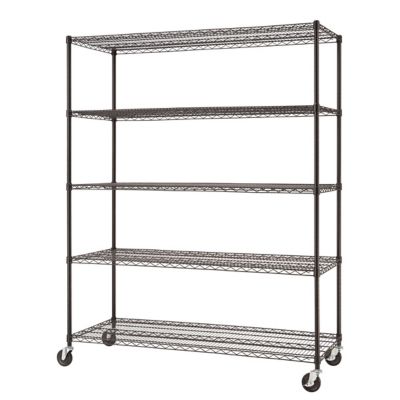 Tier Wire Shelving Rack With Wheels, 5 Tier Wire Shelving Rack With Wheels